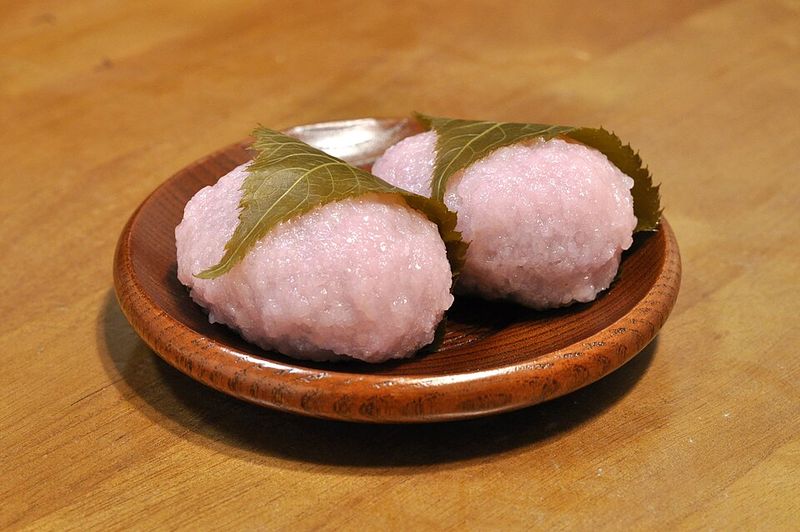 Sakura Mochi Is Wrapped in a Salted Cherry Leaf Sakura Mochi Is Wrapped in a Salted Cherry Leaf