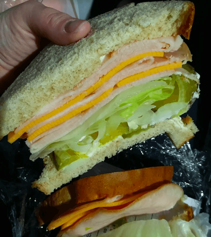 Sandwiches Stacked on Soft Homemade Bread Sandwiches Stacked on Soft Homemade Bread