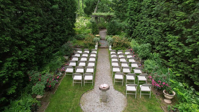 Saying I Do Under a Wisteria Chandelier Saying I Do Under a Wisteria Chandelier