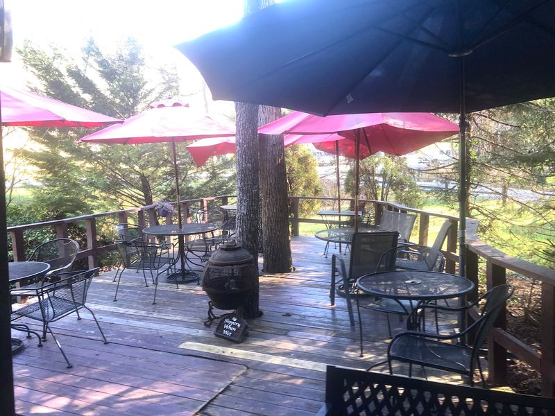 Screened Porch Seating by the Stream