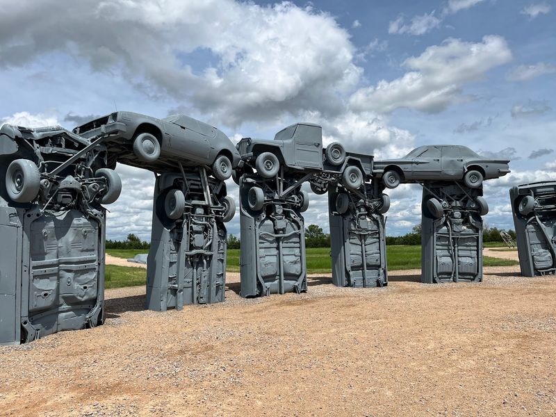 See the Vintage Car Monument at Carhenge, Alliance, Nebraska See the Vintage Car Monument at Carhenge, Alliance, Nebraska