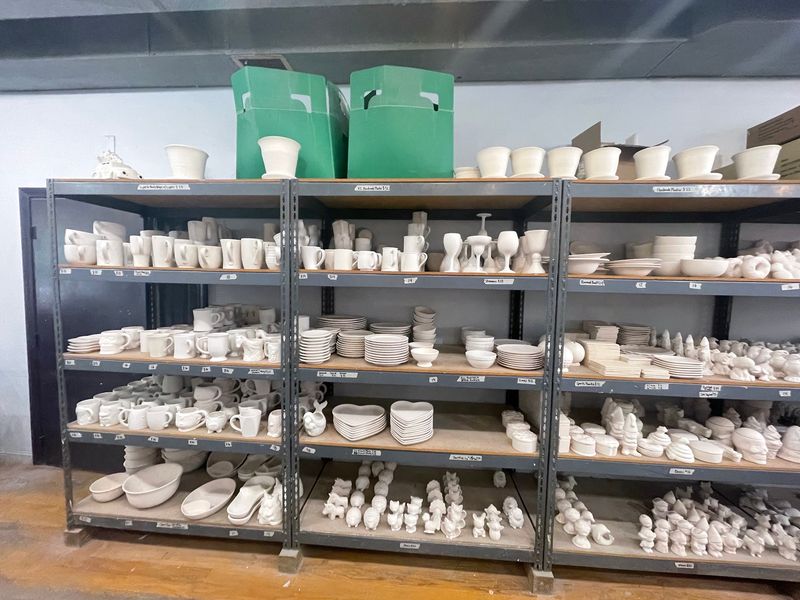 Shelves Full of Pieces Waiting for Your Colors