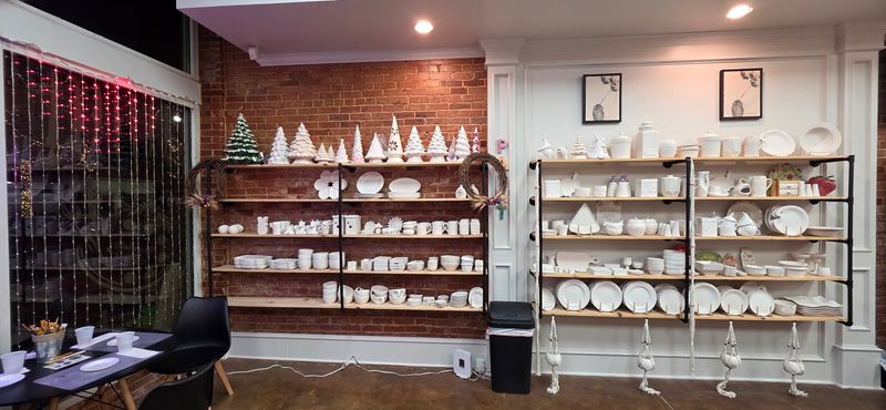 Shelves Packed With Pieces to Paint