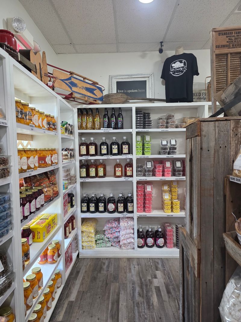 Shelves Stacked With Fudge, Jams and Pickled Curiosities Shelves Stacked With Fudge, Jams and Pickled Curiosities
