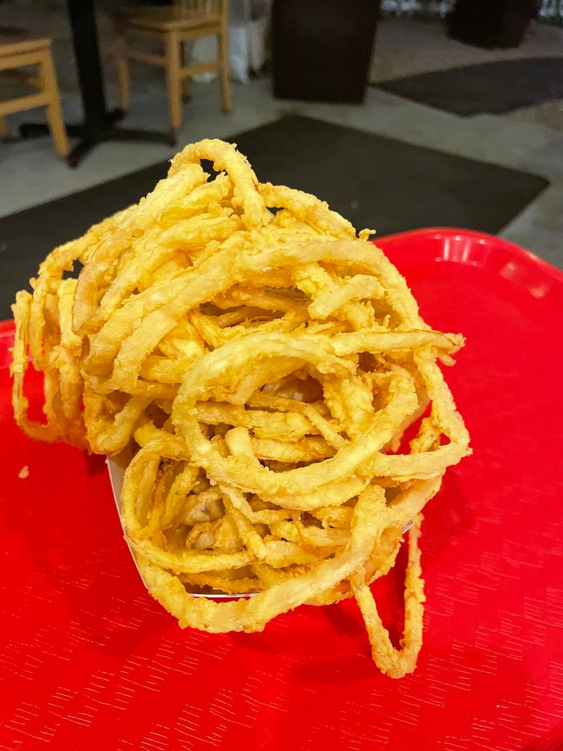 Shoestring Onion Rings, the Signature Side Shoestring Onion Rings, the Signature Side
