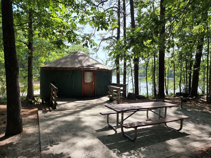 Sleeping in a Yurt by the Water Sleeping in a Yurt by the Water