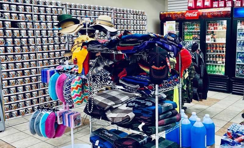 Souvenirs And Road Snacks Fill A Compact Little Shop