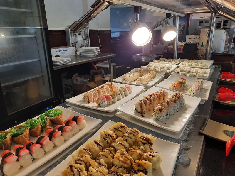 Sushi on Ice in a Lake Town