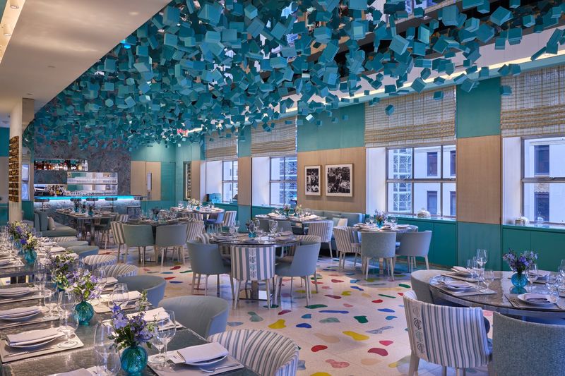 The Blue Box Café at Harrods (Tiffany & Co.) – London, England The Blue Box Café at Harrods (Tiffany & Co.) – London, England
