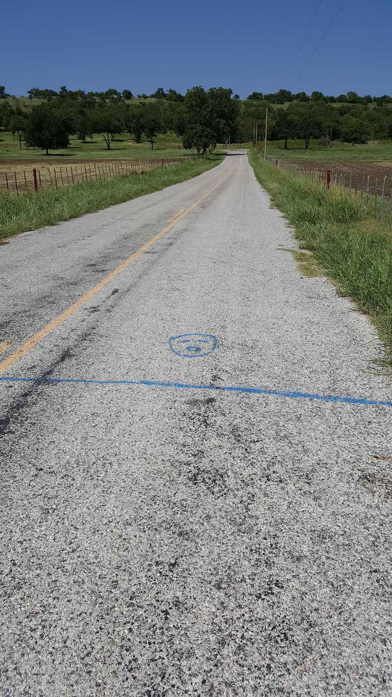 The Blue Line and Smiley Face Marker The Blue Line and Smiley Face Marker