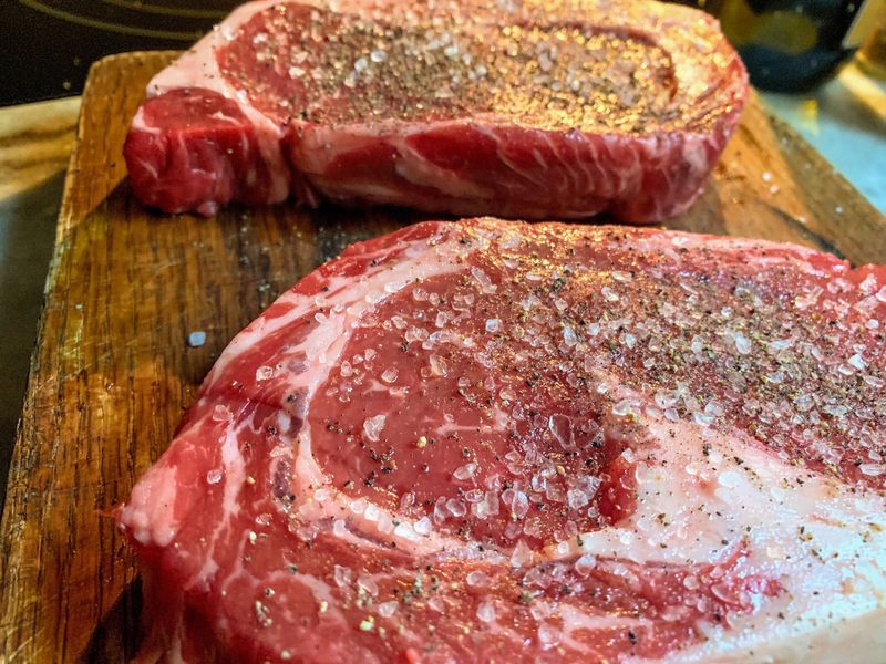 The Butcher Case Behind the Counter