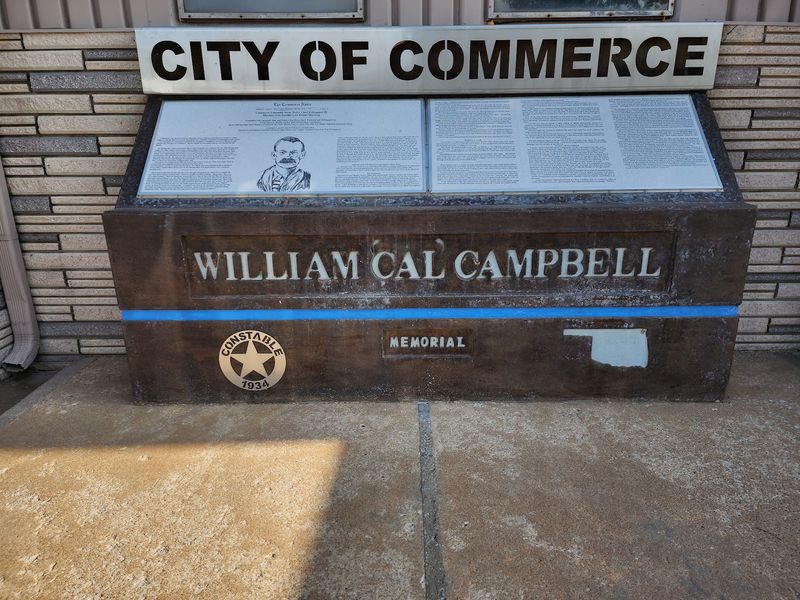 The Commerce memorial is not the roadside scene
