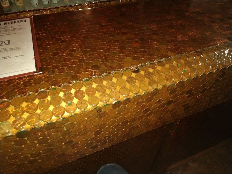 The Famous Penny-Covered Bar