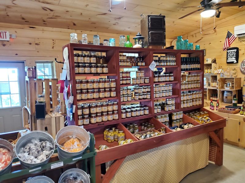 The Farm Store and Its Shelves of Goodies