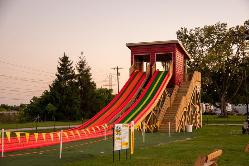 The Giant Slide and Bouncing Pillows