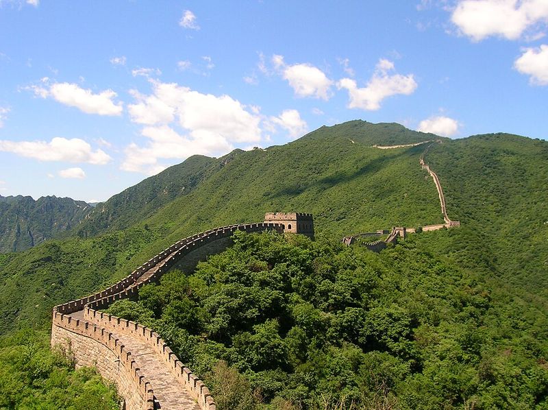 The Great Wall Stretching Across Mountain Ridges The Great Wall Stretching Across Mountain Ridges