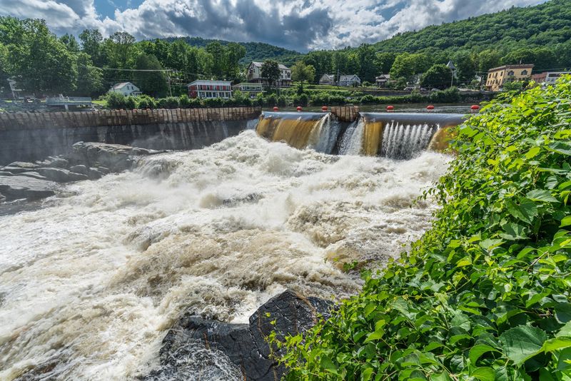 The Roar of Water Spilling Over the Dam The Roar of Water Spilling Over the Dam