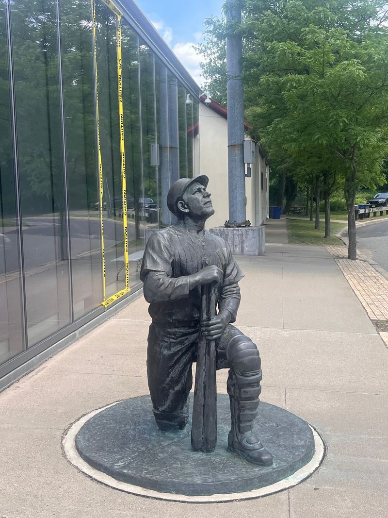The Statue and Stadium Right Outside