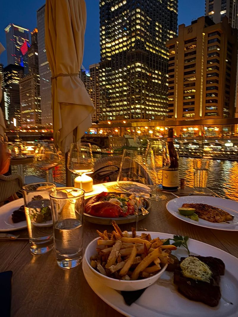 Umbrella-Shaded Patio Tables