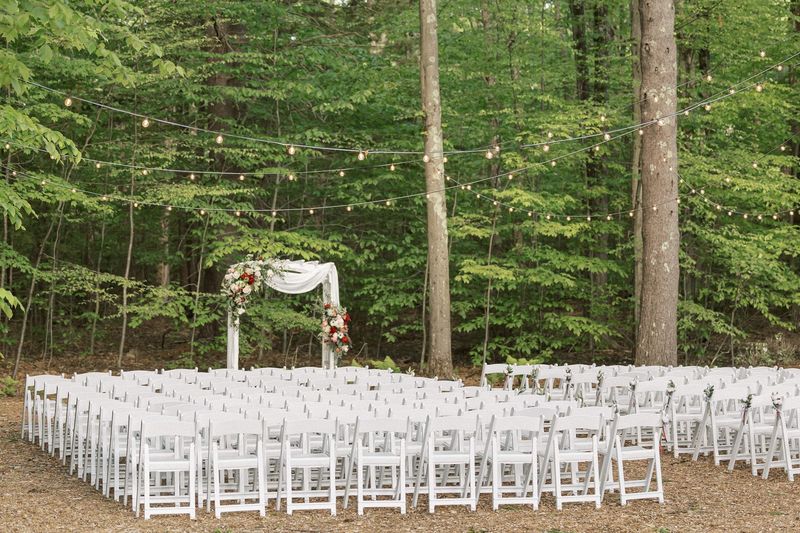 Vows Under the Trees in the Woodland Garden