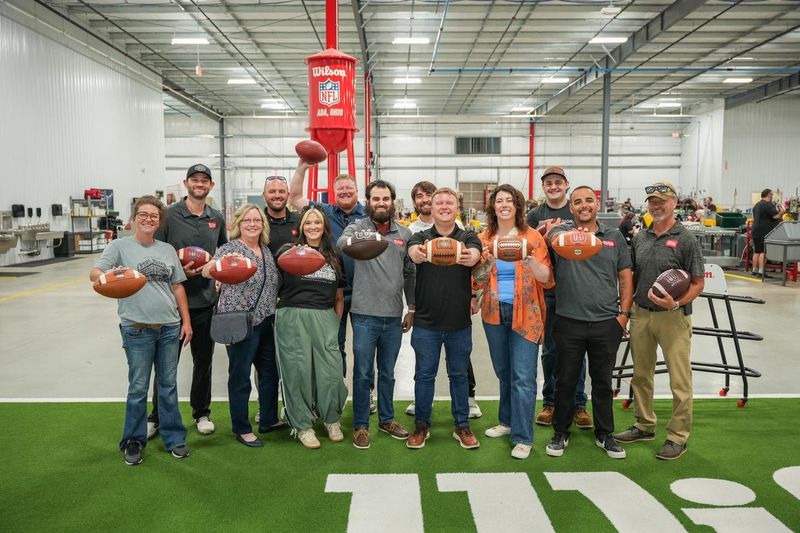 Wilson Football Factory Tour, Ada, OH Wilson Football Factory Tour, Ada, OH