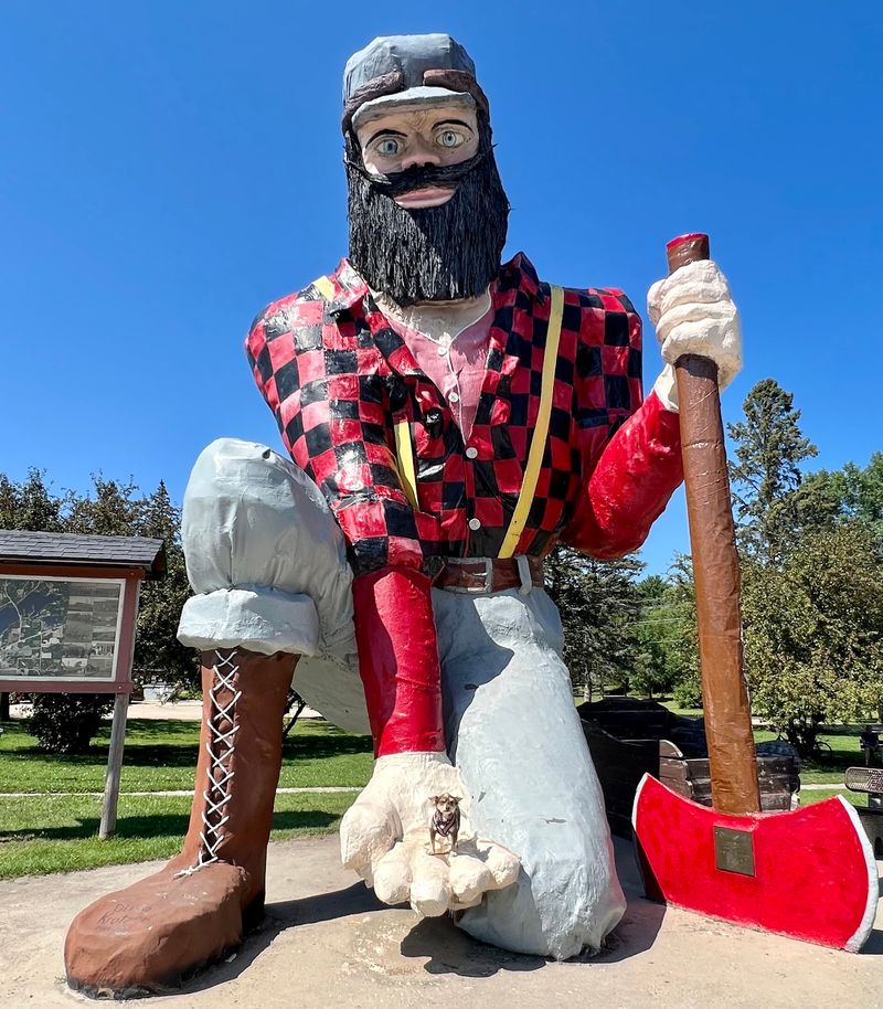 World's Largest Paul Bunyan Statue & his cradle, Akeley, MN World's Largest Paul Bunyan Statue & his cradle, Akeley, MN