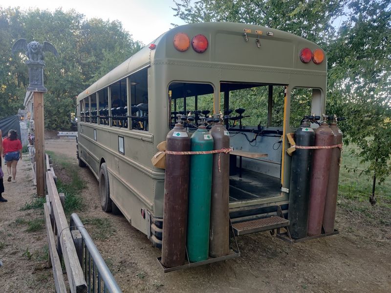 Zombie Paintball From a Rolling Bus Zombie Paintball From a Rolling Bus