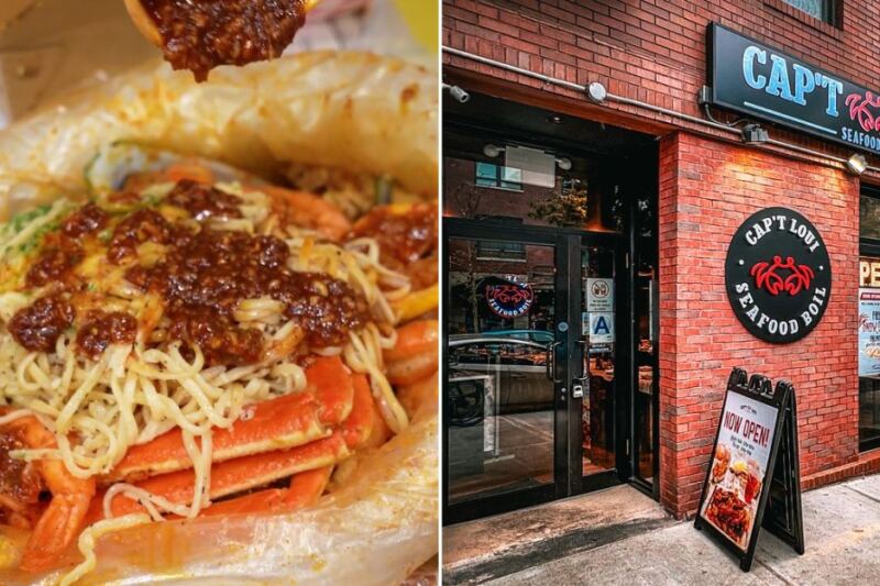 At This New York Seafood Spot the Cajun Boil Comes with Meaty Crab Legs and Garlicky Noodles