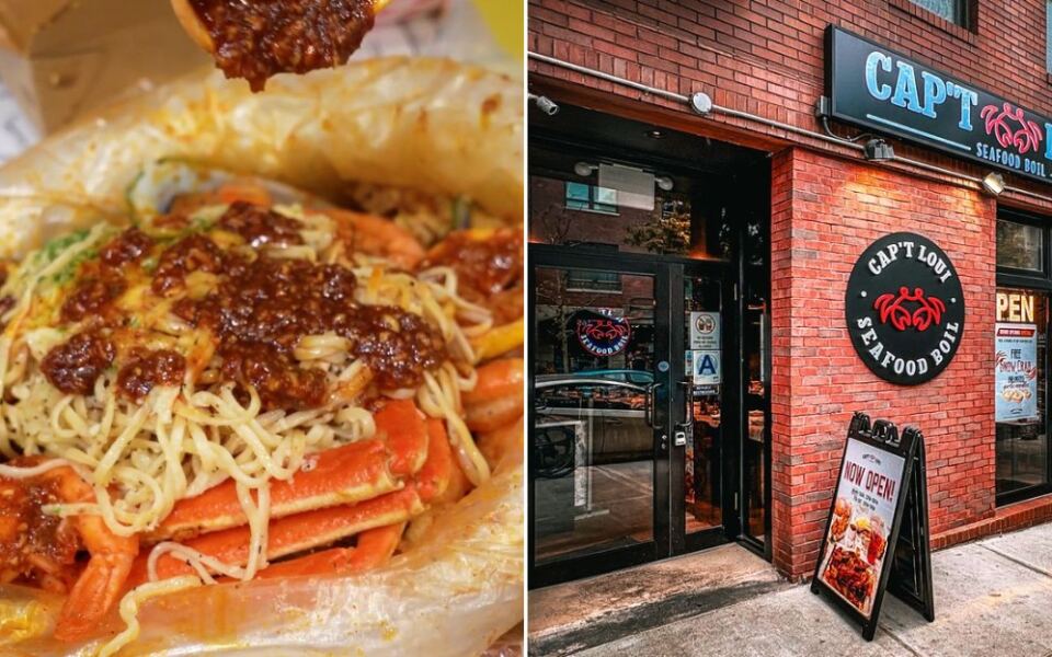 At This New York Seafood Spot the Cajun Boil Comes with Meaty Crab Legs and Garlicky Noodles