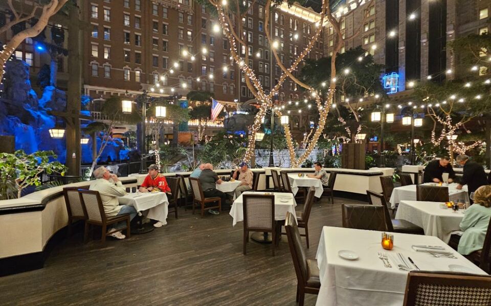 This Nevada Steakhouse Sits Beside An Indoor Waterfall And Mystic Falls