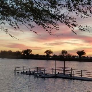 Boat Docks Sit Over Dry Grass at This Oklahoma Lake That Never Filled
