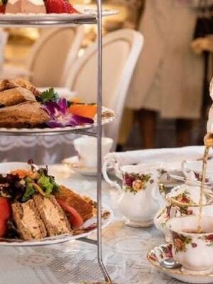 Clotted Cream and Warm Scones Arrive on Tiered Trays at This Proper British Tea Room in Florida