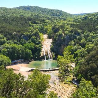 Turner Falls Overlook in Davis, Oklahoma, Offers a Quiet Late-Fall View of the 77-Foot Falls