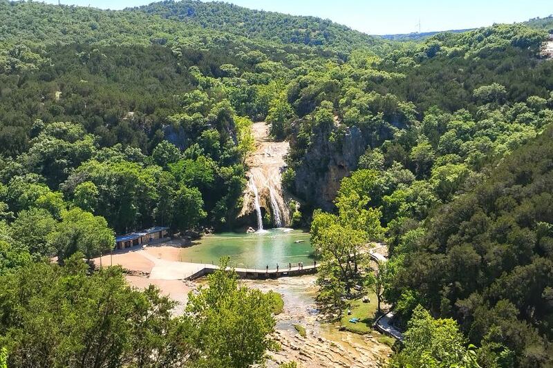 Turner Falls Overlook in Davis, Oklahoma, Offers a Quiet Late-Fall View of the 77-Foot Falls