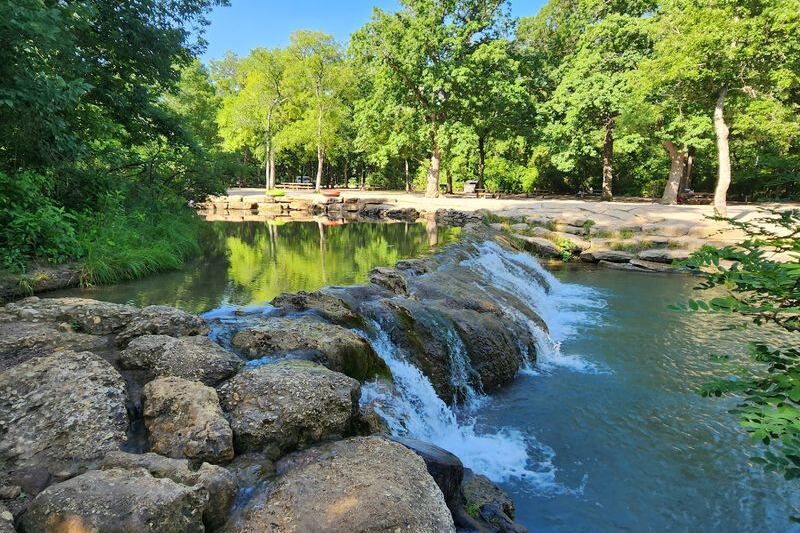 Chickasaw National Recreation Area Near Sulphur Is Where Flat Oklahoma Turns Into Clear Springs and Bison