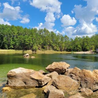 Tucked in the Texas Pines, This Old Quarry Lagoon Lets You Float All Day at Your Own Picnic Site