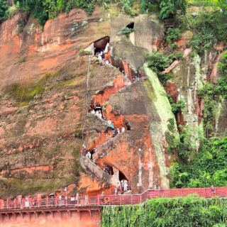 The Incredible Cliffside Trail That Winds Past a Giant Buddha