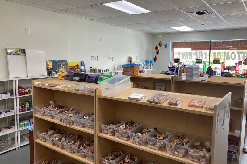 Crafters Dig Through Bins of Donated Supplies Like Buried Treasure at This Florida Art Shop