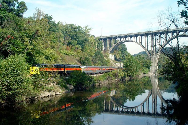 Boarding The Cuyahoga Valley Scenic Railroad At Rockside Station In Independence, Ohio, For A Fall Foliage Ride Through The National Park