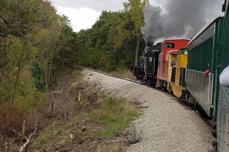 This Iowa Train Ride Crosses A 156-Foot-High Bridge Above A Wooded Valley