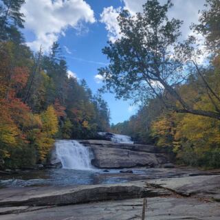 This Short North Carolina Trail Leads to Three Waterfalls Wrapped in Peak Fall Color