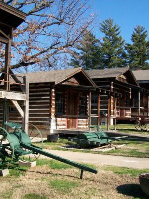 This Oklahoma Village Brings Pioneer Days to Life With Log Cabins, a Courthouse, and a Jail