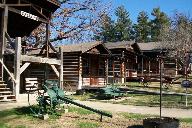 This Oklahoma Village Brings Pioneer Days to Life With Log Cabins, a Courthouse, and a Jail