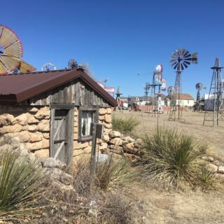Over 400 Windmills Stand Together at the Shattuck Windmill Museum in Western Oklahoma