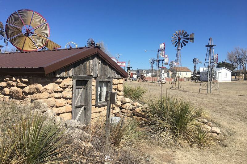 Over 400 Windmills Stand Together at the Shattuck Windmill Museum in Western Oklahoma