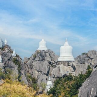 These White Pagodas Appear to Float Above the Mountains of Northern Thailand
