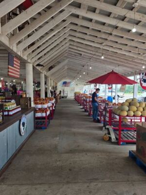 Strawberry Hill USA in Chesnee, South Carolina Fries Fresh Peach Cider Doughnuts at Its Roadside Cafe