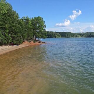 This Man-Made South Carolina Lake Straddling Two States Draws Anglers and Campers, and Low Water Opens Up Its Shoreline