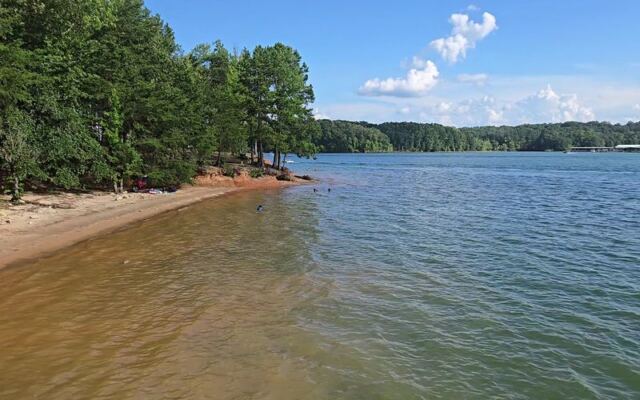 This Man-Made South Carolina Lake Straddling Two States Draws Anglers and Campers, and Low Water Opens Up Its Shoreline