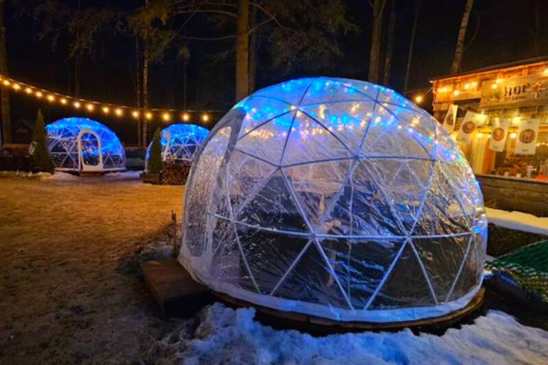 This Suttons Bay Brewery Serves Craft Beer, Great Food, and Cozy Fire Pits